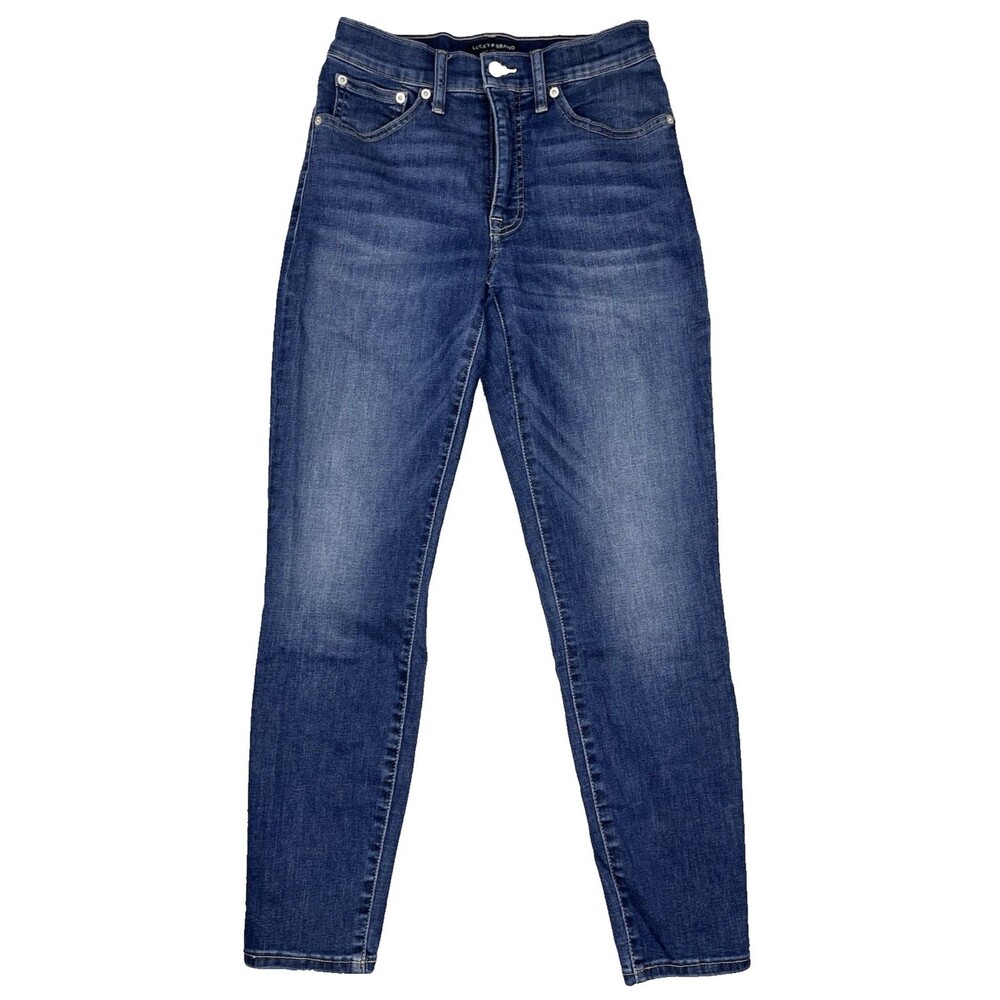 Lucky Brand Womens 4 High Rise Skinny Slim Fit Stretch Denim Jeans Medium Wash